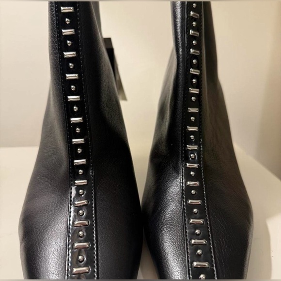 Zara Black Studded Ankle Booties - Picture 2 of 8